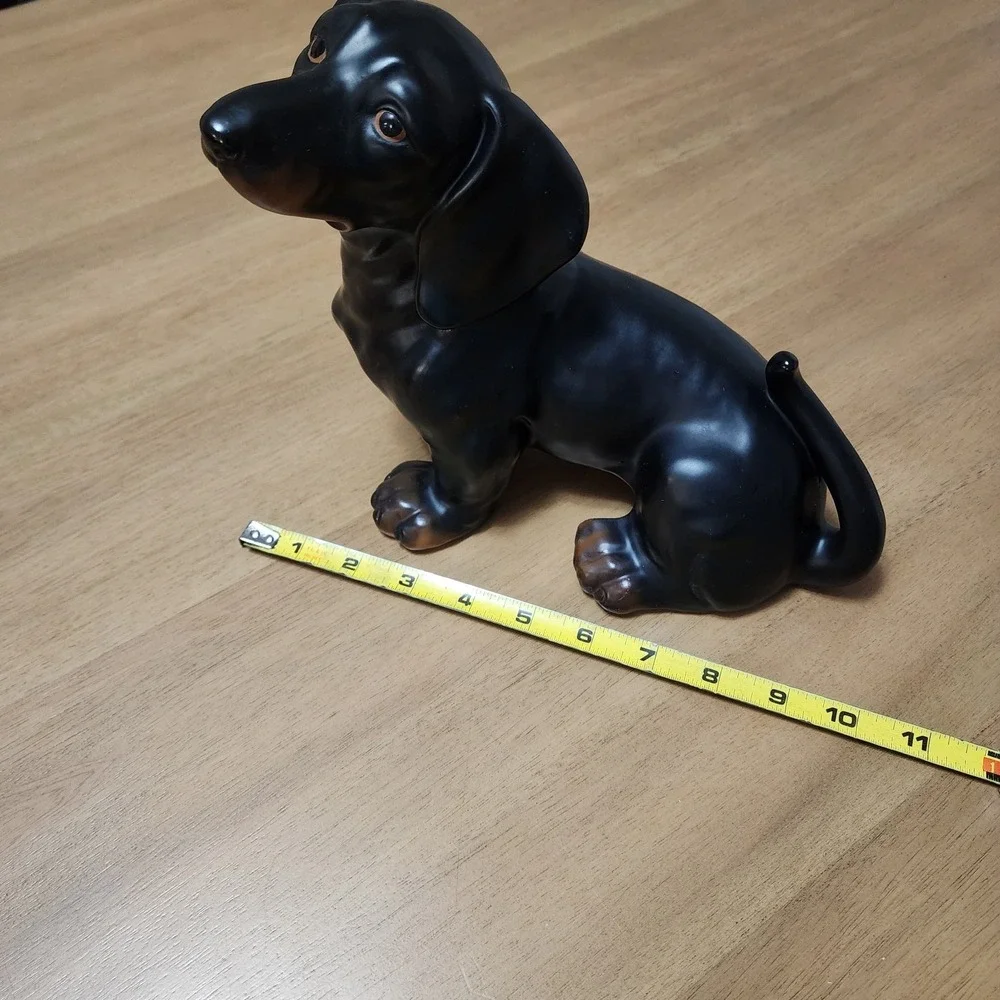 Vintage Dachshund Weiner Dog Ceramic Figurine Stamped Japan 11